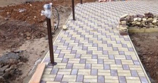 Укладка тротуарной плитки под ключ в Долгопрудном в октябре